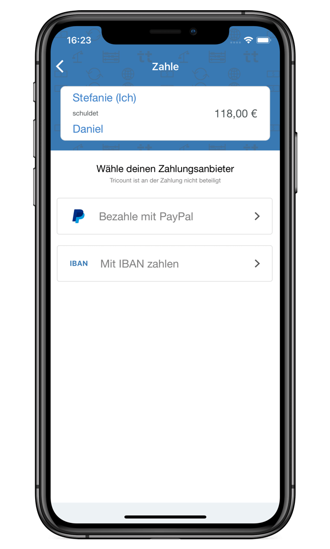 Erteile Rückzahlungen an deinen Partner mit PayPal oder Bancontact (nur in Belgien)